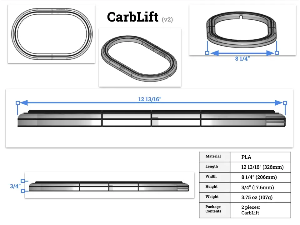 CarbLift Pro specifications